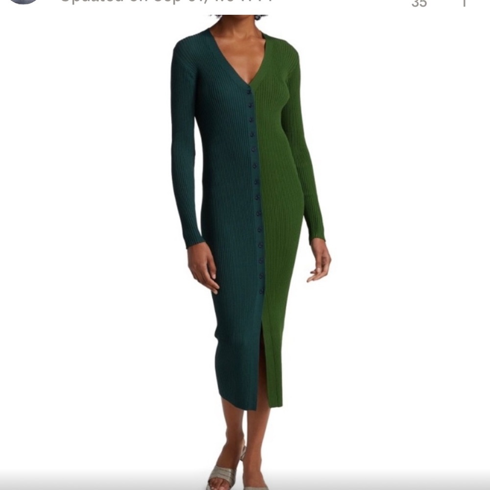 Staud Shoko Ribbed Sweater Dress XS